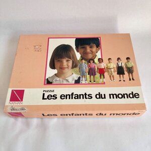 Vintage Nathan Children of the World Puzzle "Les Enfants du Monde" 1991